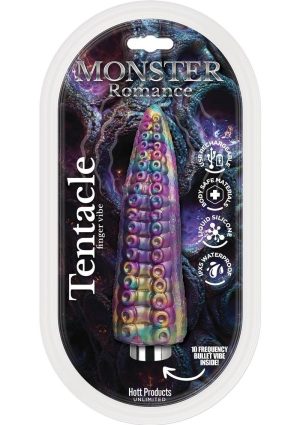 Monster Romance Tentacle Rechargeable Silicone Finger Vibrator - Multicolor
