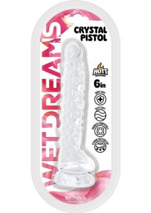 Wet Dreams Crystal Pistol Dildo 6in - Clear
