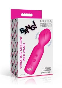 Bang! 18X Vibrating Silicone Mini Wand - Pink