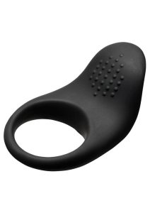 Bang! Vibrating Silicone Cock Ring - Black