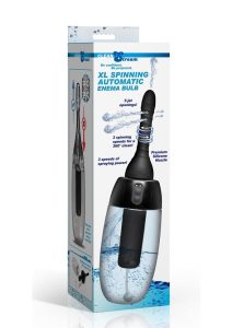 CleanStream XL Spinning Automatic Enema Bulb - Black/Clear