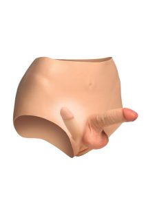 Master Series Double Boner Briefs Silicone Penis Panty - Vanilla