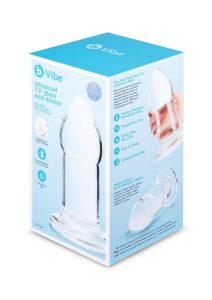 B-Vibe Advanced 7.5 Inch Glass Anal Dilator - Clear