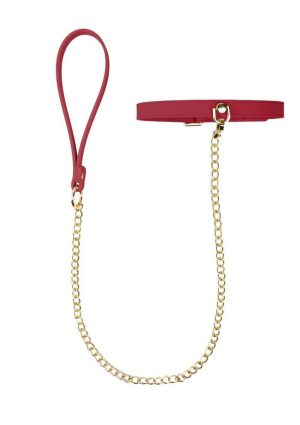 Temptasia Ardor Collar and Leash - Red