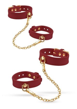 Temptasia Ardor Silicone Wrist and Ankle Restraints - Red