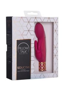 Pillow Talk Secrets Seductive Rechargeable Silicone Dual Come Hither Wand - Fuschia