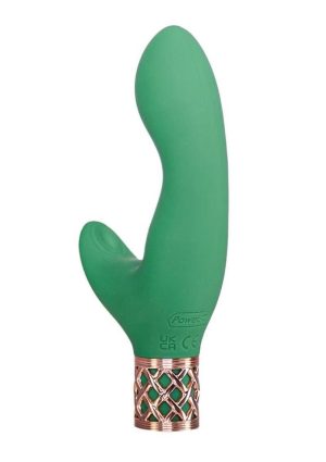 Pillow Talk Secrets Sinful Rechargeable Silicone Dual Vibrating Wand - Green