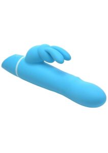 Bang! Rotating Beads Rechargeable Silicone Rabbit Vibrator- Blue
