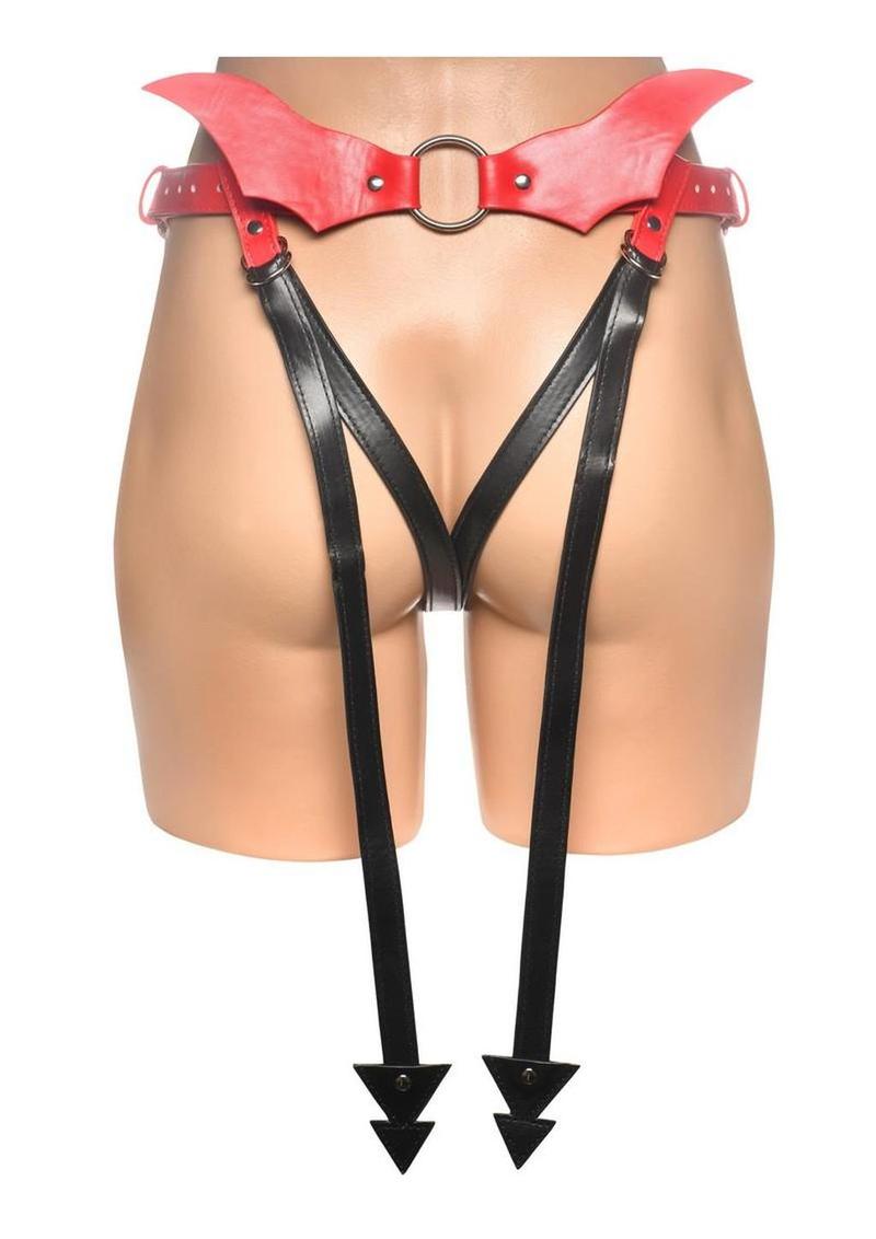 Creature Cocks Maelith Adjustable Strap-On Harness - Red/Black - Image 4