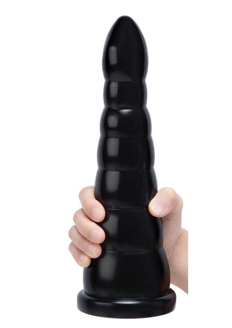 Size Up Tapered Beaded Bolt Plug 10in - Black - Image 3