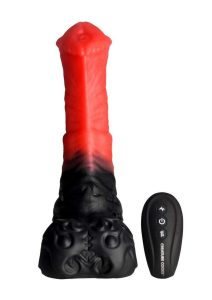 Creature Cocks Ultimate Centaur Thrusting and Vibrating Rechargeable Silicone Dildo with Remote Control - Red/Black