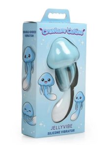Creature Cuties Jellyvibe Rechargeable Silicone Vibrator - Blue/White