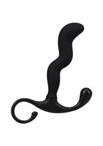 OptiMALE Zig Zag Silicone Prostate Massager - Black