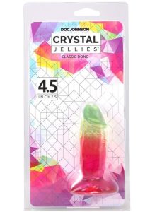Crystal Jellies Dildo 4.5in - Rainbow