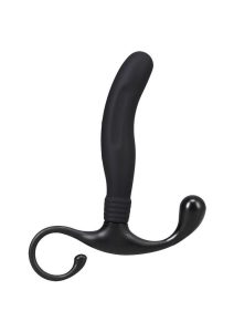 OptiMALE Smooth Silicone Prostate Massager - Black