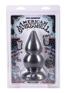 American Bombshell Double Payload Anal Plug - Gun Metal