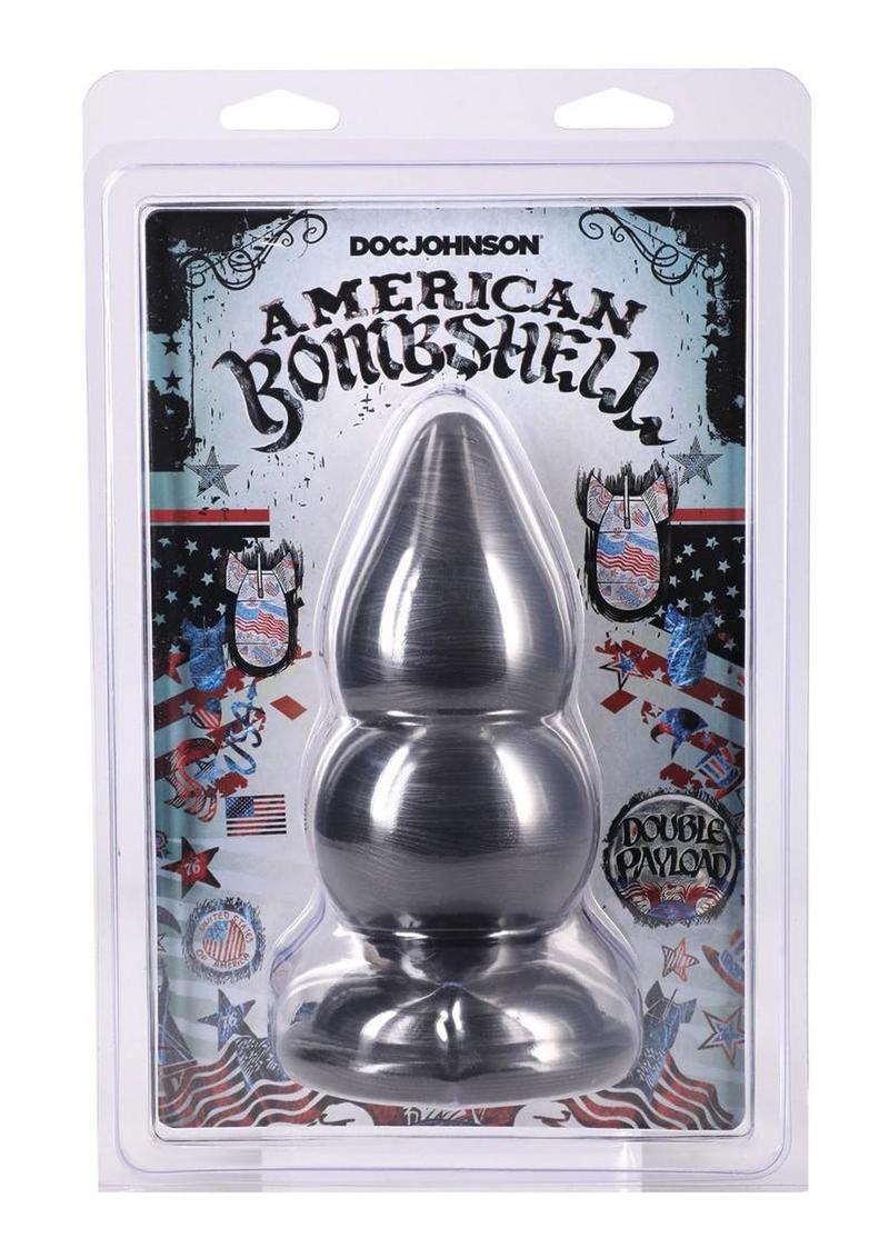 American Bombshell Double Payload Anal Plug - Gun Metal