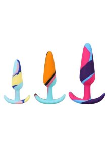 Mood Naughty 1 Kaleidoscope Trainer Silicone Anal Plug (3 Piece Set) - Multicolor