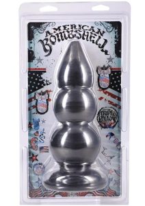 American Bombshell Triple Payload Anal Plug - Gun Metal
