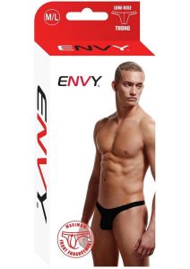 Envy Menswear Low Rise Thong - Medium/Large - Black