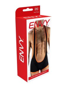 Envy Menswear Flex Open Back Singlet - OS - Black