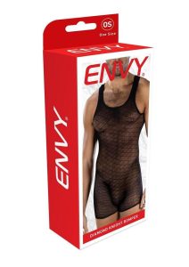 Envy Menswear Diamond Knight Romper - OS - Black