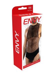 Envy Menswear Full Effect Fishnet (2 Piece) - OS - Black