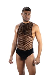 Envy Menswear Full Effect Fishnet (2 Piece) - OS - Black