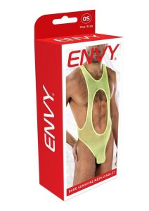 Envy Menswear Bare Sunshine Mesh Singlet - OS - Yellow