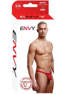 Envy Menswear Low Rise Thong - Small/Medium - Red