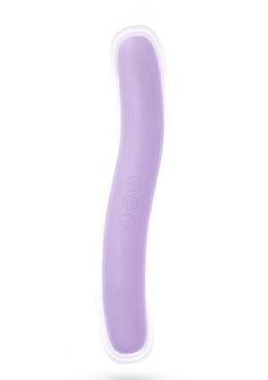 Play With Me Rechargeable Silicone Double Ended Vibrator - Purple