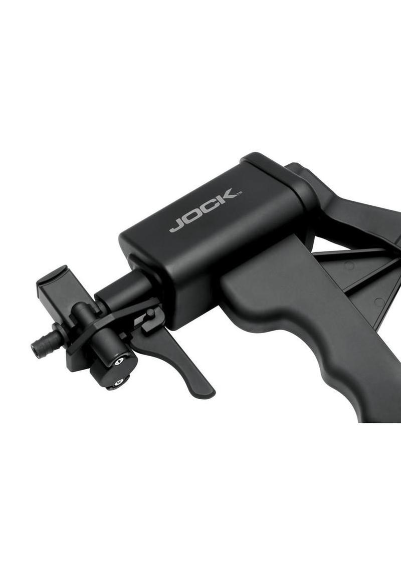 Jock Amp Up Penis Pump with Trigger Handle - Black/Clear - Image 4