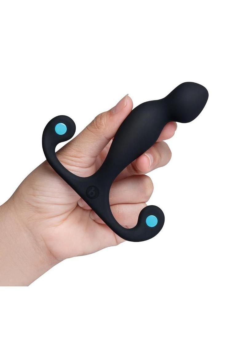 B-Vibe P-Spot Vortex Flex Silicone Prostate Massager - Black - Image 4