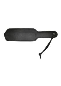 Leather Paddle with Gold Accessories - Black/Gold