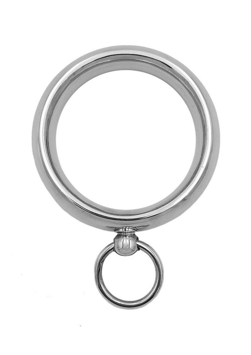 Stainless Steel Command Me Cock Ring 50mm - Silver