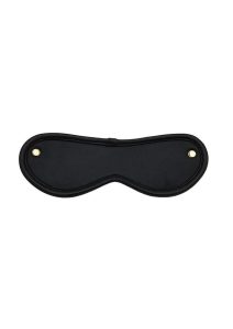 Leather Blindfold with Gold Accessories - Black/Gold