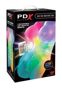 PDX Elite Go-Go Bator LED Mega Rechargeable Masturbator - Pussy/Ass - Multicolor