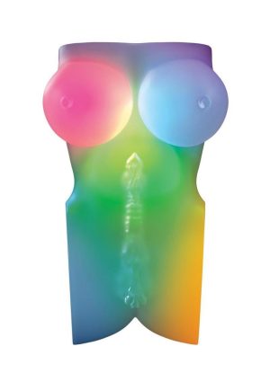 PDX Elite Go-Go Bator LED Mega Rechargeable Masturbator - Pussy/Ass - Multicolor