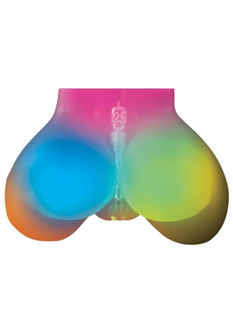 PDX Elite Go-Go Booty LED Mega Rechargeable Masturbator - Pussy/Ass - Multicolor