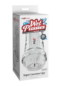 PDX Extreme Wet Pussies Super Luscious Lips Self Lubricating Stroker - Frost - Vanilla
