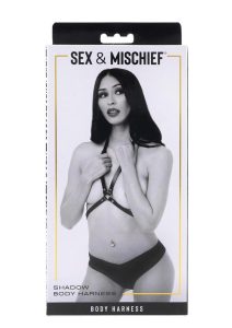 Sex and Mischief Shadow Body Harness - Black/Silver