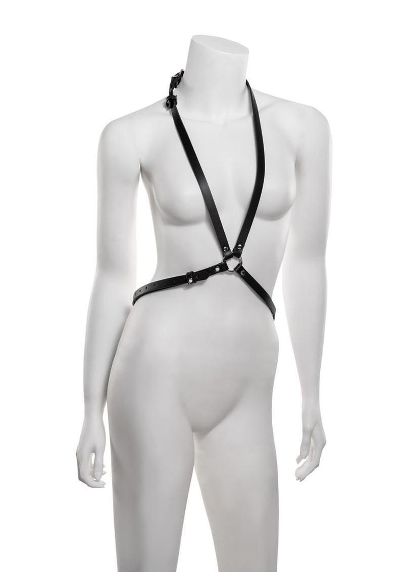 Sex and Mischief Shadow Body Harness - Black/Silver - Image 3