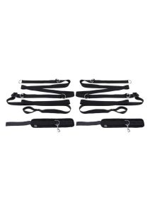 Sex and Mischief Anywhere You Dare Bondage Restraint System - Black/Silver