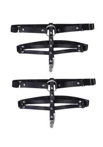 Sex and Mischief Shadow Garters - Black/Silver