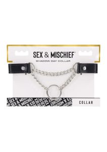 Sex and Mischief Shadow Day Collar - Black/Silver