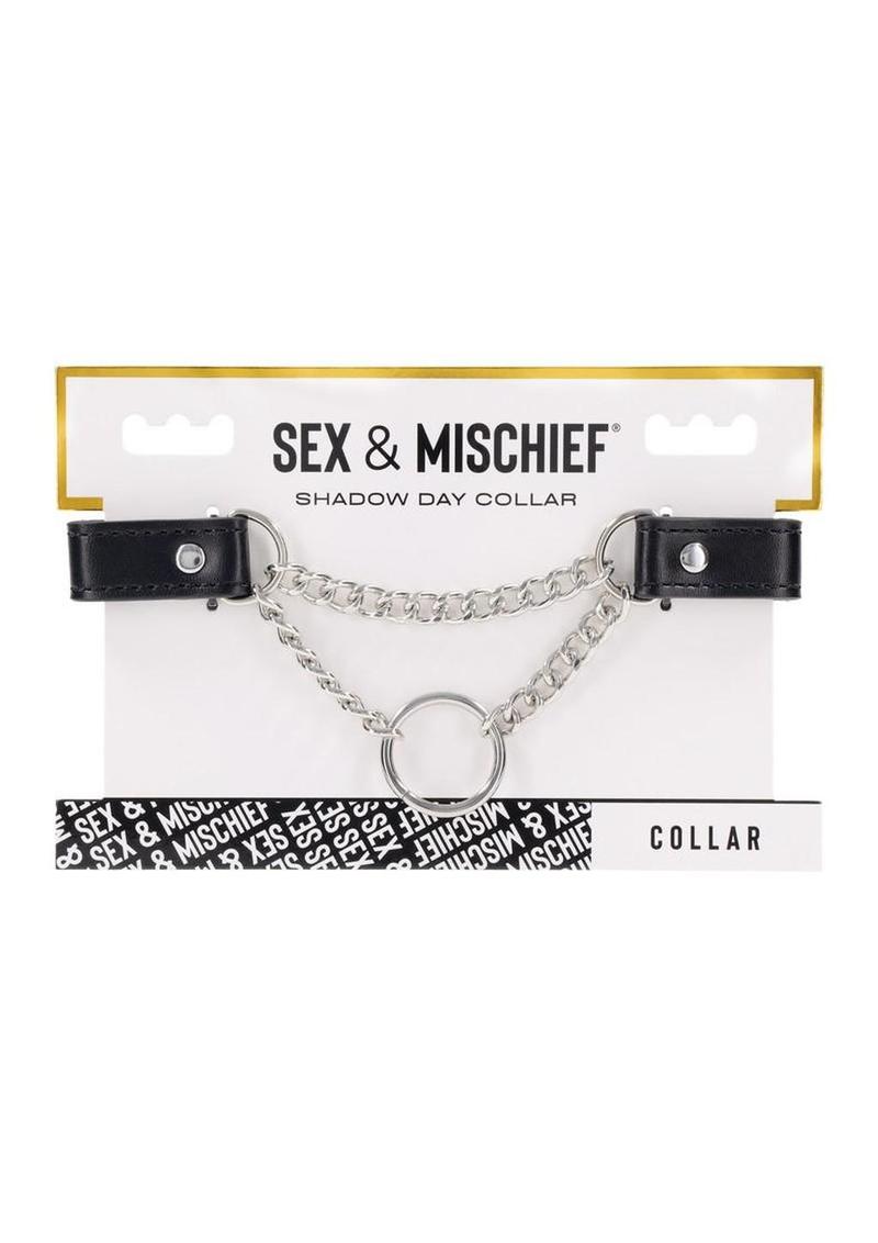 Sex and Mischief Shadow Day Collar - Black/Silver