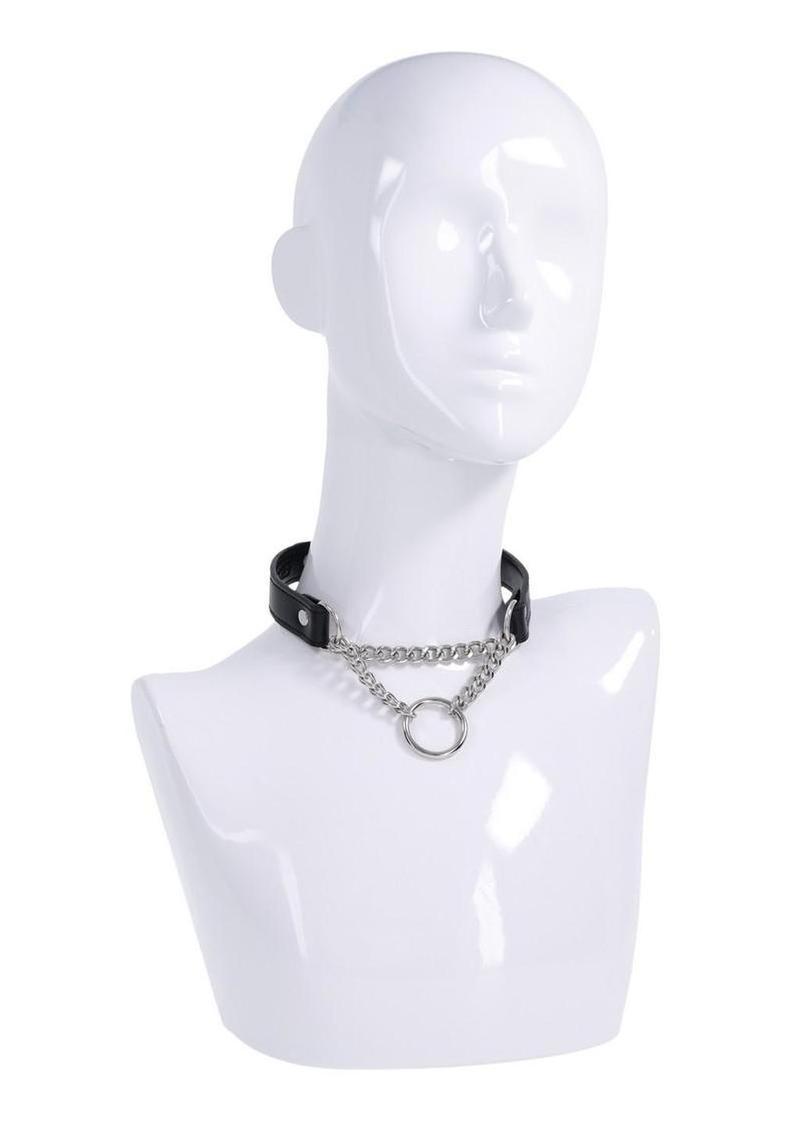 Sex and Mischief Shadow Day Collar - Black/Silver