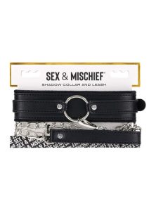 Sex and Mischief Shadow Collar and Leash -  Black/Silver