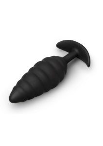 B-Vibe Twist Texture Silicone Plug - Black