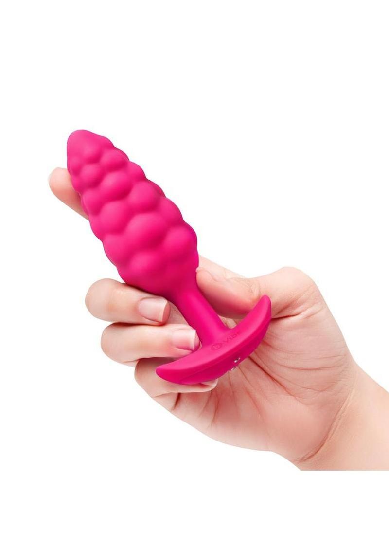 B-Vibe Bump Textured Silicone Plug - Pink - Image 4